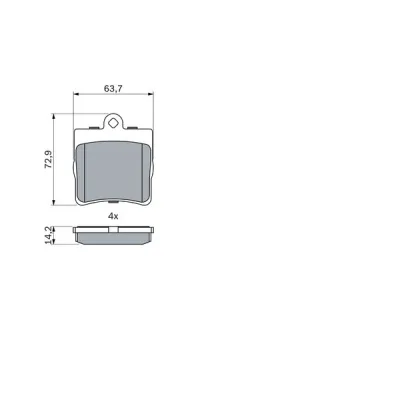 Гальмівні колодки Bosch 0 986 494 016