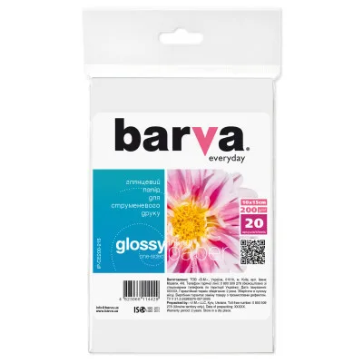 Фотопапір Barva 10x15 Everyday 200г Glossy (IP-CE200-215)