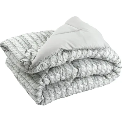Ковдра Руно подвійна силіконова Grey Braid зима 140х205 (Р316.52_Grey Braid)