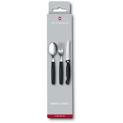Набір столових приборів Victorinox SwissClassic Table Set 3 шт Black (6.7192.F3)