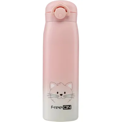 Поїльник-непроливайка FreeON термопляшка, рожева 480 мл (380692)