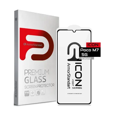 Скло захисне Armorstandart Icon Xiaomi Poco M7 5G Black (ARM85173)