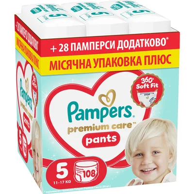 Підгузки Pampers Premium Care Pants Розмір 5 (11-17 кг) 108 шт (8006530315838)