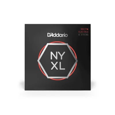Струни для гітари D'Addario NYXL Electric Light Top / Heavy Bottom 8-String (10-74) (NYXL1074)