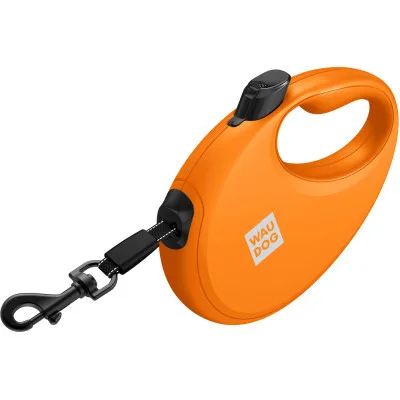 Повідець для собак WAUDOG R-leash з контейнером для пакетів M до 20 кг 5 м помаранчевий (26284)