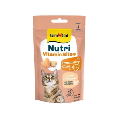 Вітаміни для котів GimCat Nutri Vitamin Bites мультивітаміни 40 г (4002064428024)