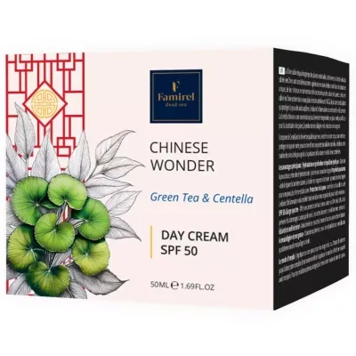 Крем для обличчя Famirel Chinese Wonder Із зеленим чаєм і центелою SPF50 50 мл (7290114087049)