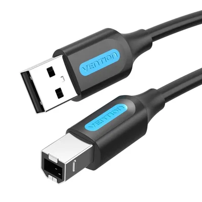 Кабель для принтера USB 2.0 AM/BM 0.5m PVC black Vention (COQBD)
