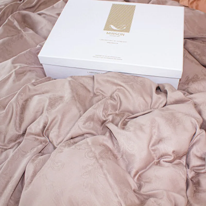 Постільна білизна MirSon Satin Жаккард Golden wheat 160х220 (2200005395509)