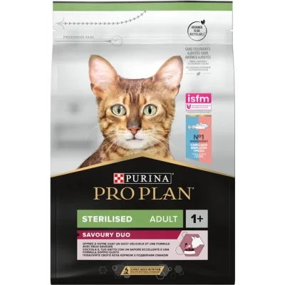 Сухий корм для кішок Purina Pro Plan Sterilised Adult 1+ Savoury Duo Після стерилізації З тріскою та фореллю 3 кг (7613036732550)