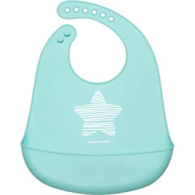 Слинявчик Canpol babies Pastel силіконовий з кишенькою блакитний (74/024_blu)