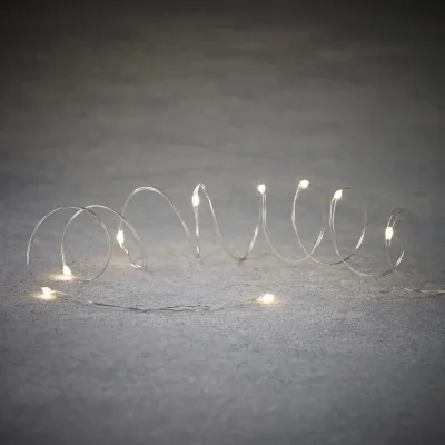 Гірлянда Luca Lighting струна, 3 м, класична біла, 30 LED 3AA, дисплей+таймер (8718861694093)