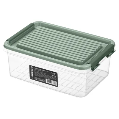 Харчовий контейнер Ardesto Fresh 2.8л, пластик, прямокутна, зелений (AR1306G)
