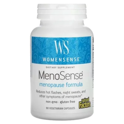 Вітамінно-мінеральний комплекс Natural Factors Підтримка при менопаузі, WomenSense, MenoSense, Menopause Formula, 90 веге (NFS-04950)