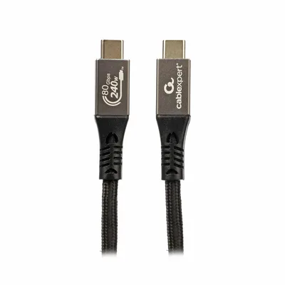 Дата кабель USB-C to USB-C 1.0m USB4 240W 16K60Hz braided Cablexpert (CCBP-USB4.2-CMCM240-1M)