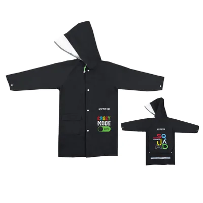 Дощовик дитячий Kite Crazy mode M 130-145 см Чорний (K24-2600M)