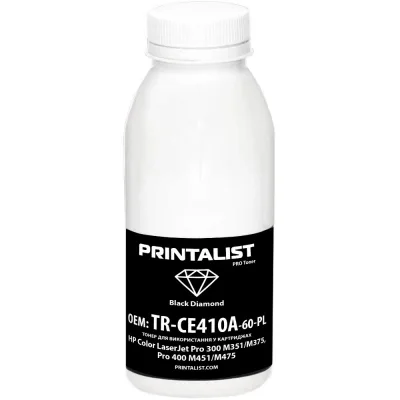 Тонер HP CLJ Pro 300 M351/M375, Pro 400 M451/M475, 60г Black Printalist (TR-CE410A-60-PL)