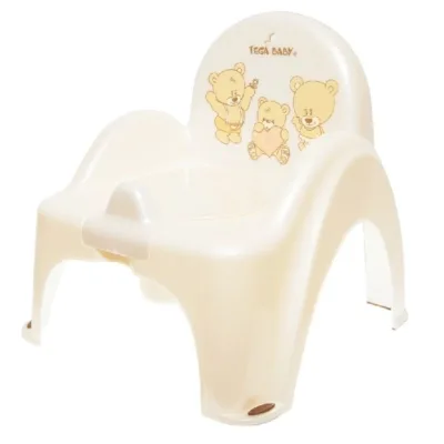 Горщик Tega Baby Teddy Bear стілець, з музикою, антиковзкий white pearl (PO-043-118)