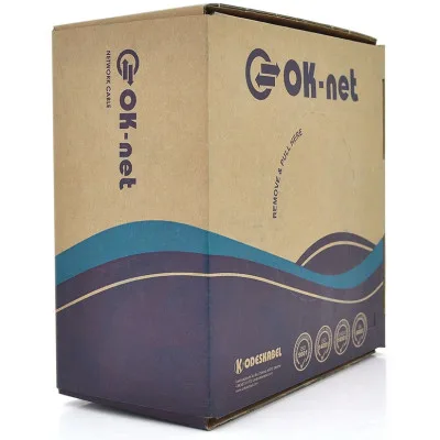 Кабель мережевий OK-Net FTP 100м cat.5e зовнішній (F/UTP-cat.5E) (КППЭ-ВП (100) 4*2*0,51 / 100)