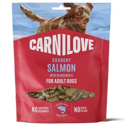 Ласощі для собак Carnilove Crunchy Snack Salmon with Blueberries 200 г (8595602582600)
