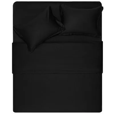 Простирадло ARDESTO Mix&Match Premium 100% бавовна, сатин чорний 240х260 см (ART2426FSL)