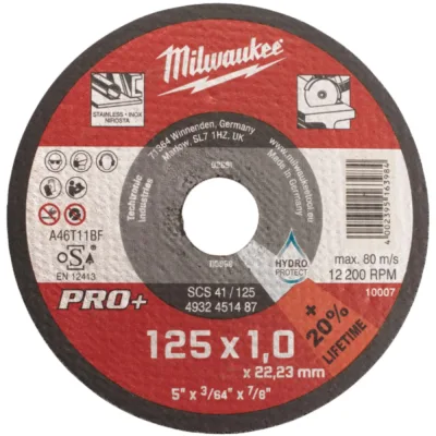 Круг відрізний Milwaukee SCS 41/125x1 PRO+ (10 шт) в металевому боксі (4932478998)