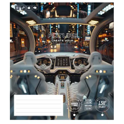 Зошит Школярик Create your future 36 аркушів лінія (036-3474L)
