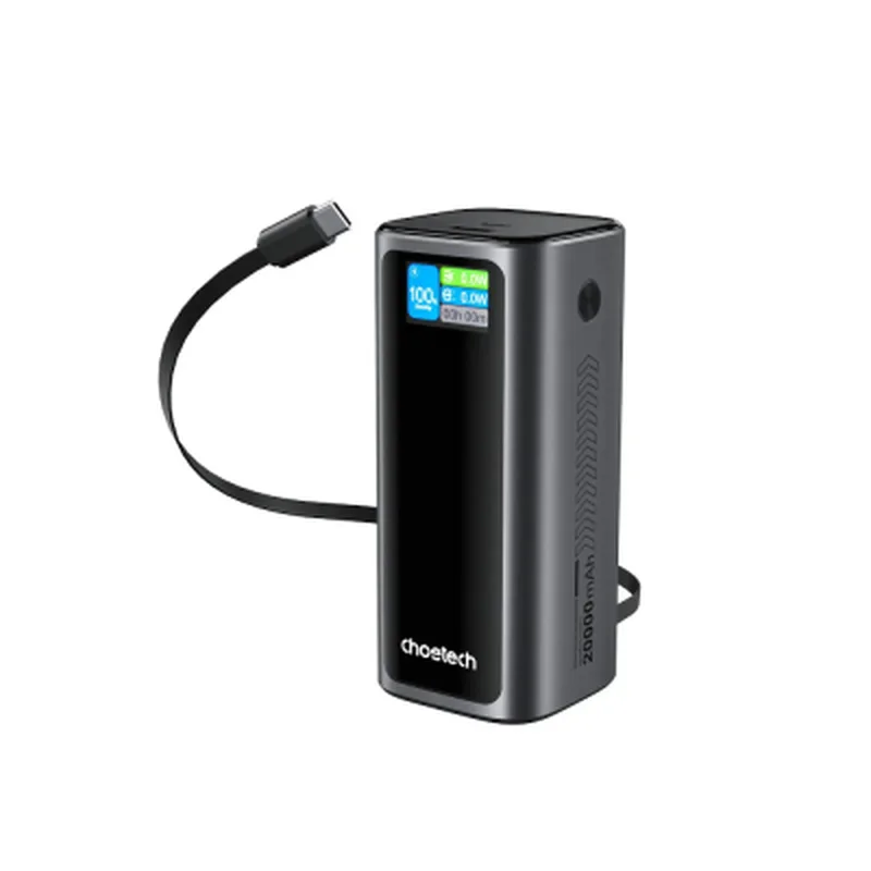 Батарея універсальна Choetech 20000mAh, PD/130W, QC, AFC , TFT, pass-through charging (B815C)