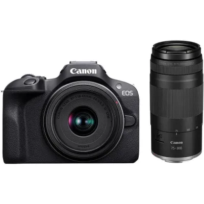 Цифровий фотоапарат Canon EOS R100 + 18-45 IS STM + 75-300 IS STM (6052C121)