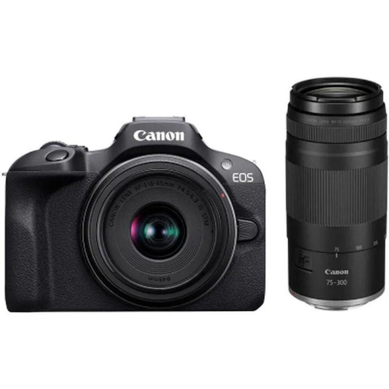 Цифровий фотоапарат Canon EOS R100 + 18-45 IS STM + 75-300 IS STM (6052C121)