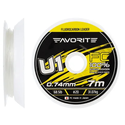 Флюорокарбон Favorite U1 FC 7m 20/0.74mm 68.5lb/31.07kg (1693.11.93)