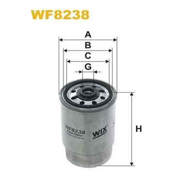Фільтр паливний Wixfiltron WF8238