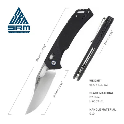 Ніж SRM Retriever 9201, Black G10, Satin (9201_)