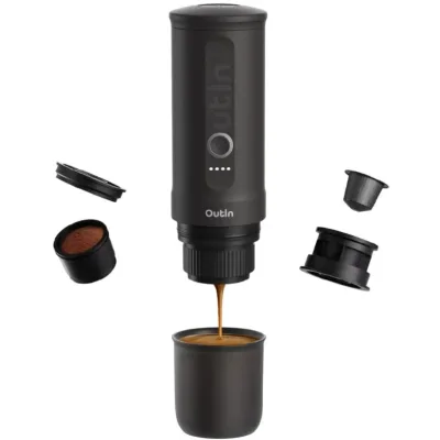 Кавоварка кемпінгова Outin Nano Espresso Machine OTEM-01 Space Grey (OTEM-01-SG)