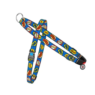 Шлея для собак WAUDOG Nylon з QR-паспортом "ВАУ" L (5412)