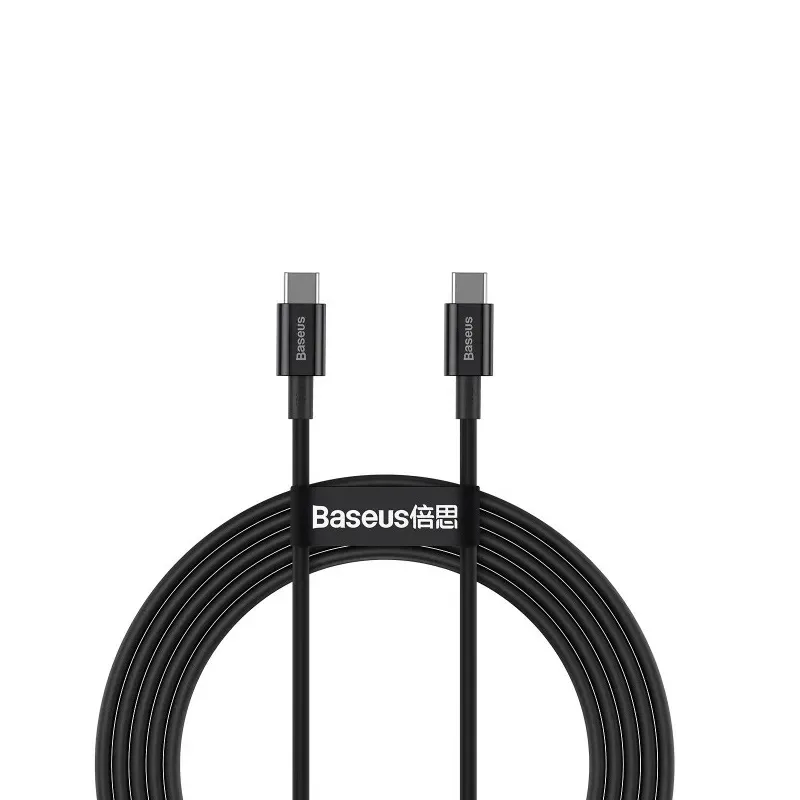 Дата кабель USB-C to USB-C 1.0m 5A Black Baseus (CATYS-B01)