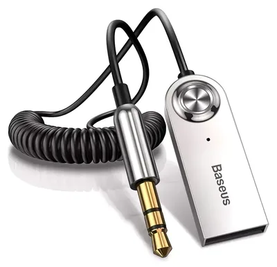 Bluetooth трансмітер Baseus Bluetooth Audio Adapter AUX/USB with mic (CABA01-01) Black (CABA01-01)