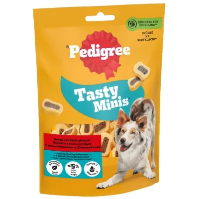 Ласощі для собак Pedigree Tasty Minis з яловичиною та домашньою птицею 155 г (5998749133767)