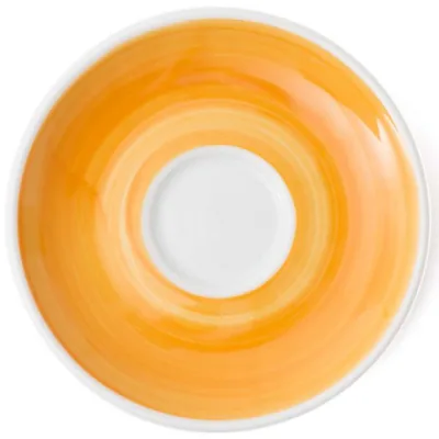 Блюдце Ancap серія Verona Millecolori 12 см Yellow для серій "Verona/Torino/Roma Millecolori Hand Painted" (34406)
