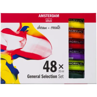 Акрилові фарби Royal Talens Amsterdam General Selection 48 кольорів по 20 мл (8712079451073)