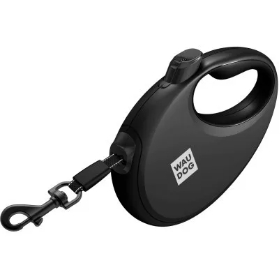 Повідець для собак WAUDOG R-leash з контейнером для пакетів L до 40 кг 5 м чорний (26291)