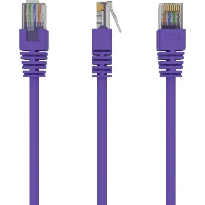 Патч-корд 0.5м, UTP, cat.5e, CCA, violet Cablexpert (PP12-0.5M/V)