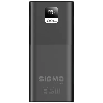 Батарея універсальна Sigma X-power SI30A6QLX 30000mAh, PD/65W, LED, cable 100w, black (4827798835111)