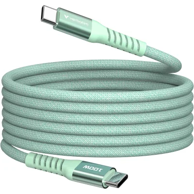 Дата кабель USB-C to USB-C 1.2m Magnetic 100W green Verbatim (31855)
