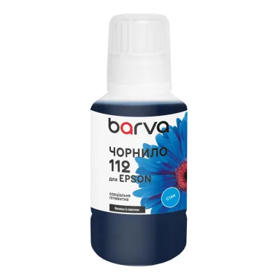 Чорнило Barva Epson 112 140 мл, special cyan, pigmented, OneKey (E112-957e)
