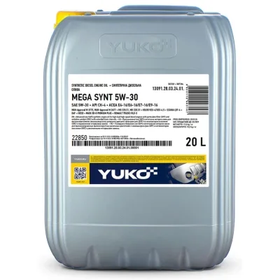 Моторна олива Yuko MEGA SYNT 5W-30 20л (4823110403167)