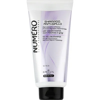 Шампунь Brelil Numero No Yellow Shampoo Для нейтралізації жовтизни 300 мл (8011935086368)