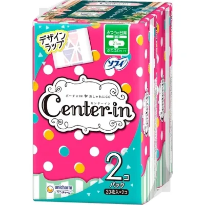 Гігієнічні прокладки Unicharm Center-In Soft and Fluffy Day Use 40 шт (4903111367979)