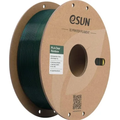 Пластик для 3D-принтера eSUN PLA Clear Rainbow 1,75mm 1kg Transl RAINBOW B (PLA-CLRB175T-RBB1P1)