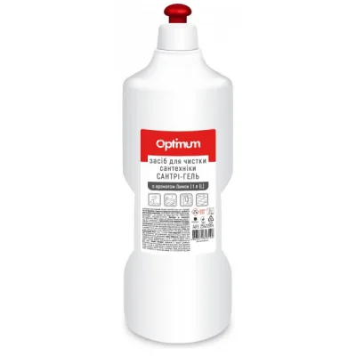 Рідина для чищення ванн PRO service Optimum Сантрі-гель Для чистки сантехніки Лимон 1 л (4823071623192)